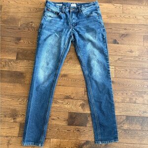 Weatherproof Vintage Men’s Slim Jeans - Blue with Orange Stitching 32x32